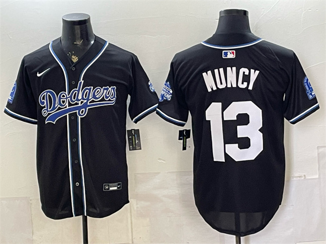 Men's Los Angeles Dodgers #13 Max Muncy B2B Champs 2026 Black Out Style Vapor Limited Stitched Baseball Jersey Men's Los Angeles Dodgers #13 Max Muncy B2B Champs 2026 Black Out Style Vapor Limited Stitched Baseball Jersey